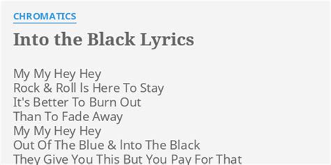 into the black meaning|into the black lyrics.